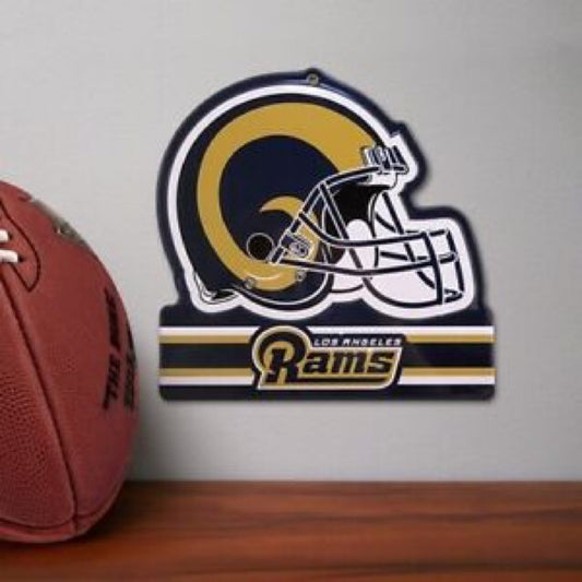 Los Angeles Rams Metal Helmet Sign